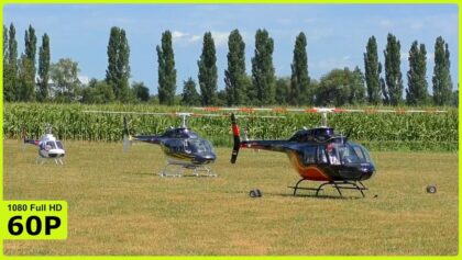 3x BIG XXL JET RANGER FROM VARIO AND HELIFISCHERS FLYING