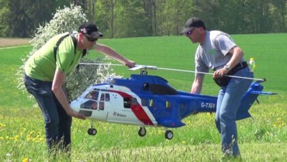 Amazing BRISTOW RC SUPER PUMA AS-332 Scale Turbien Model Helicopter