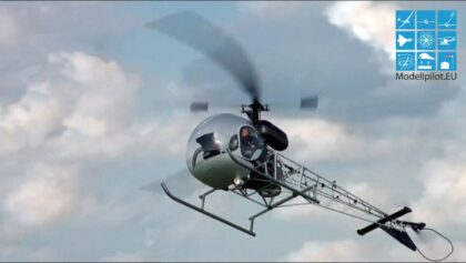 BELL 47 G RC MODEL HELICOPTER HELI JÜRGEN SCHRÖDER PORZER