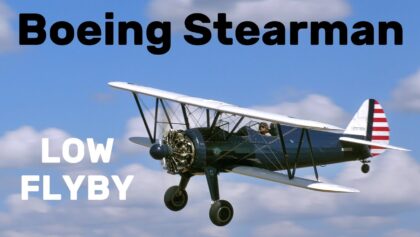 Boeing Stearman | LOW FLYBY and WALK AROUND | 4K