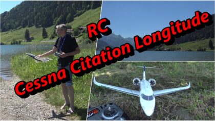 Close over the Lake E-Flite UMX Cessna Citation Longitude RC