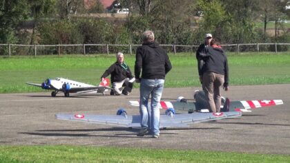Different Junker JU-52 RC Scale Model Airplanes Hausen RC Air-Show