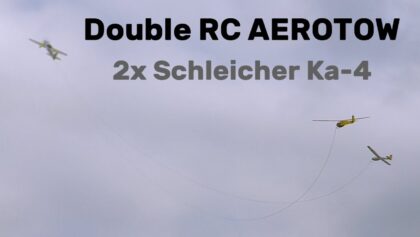 Double RC AEROTOW | 2x mini Schleicher Ka-4 | 4K