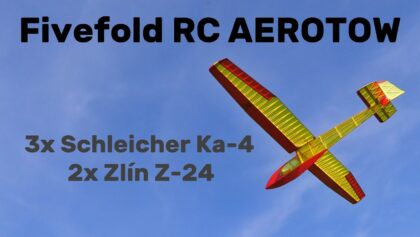 Fivefold RC AEROTOW | 3x mini Schleicher Ka-4 + 2x