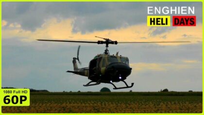 HUGE ELECTRICAL BELL UH 1D FLIGHT DEMO | HELIDAYS ENGHIEN