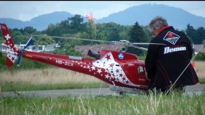 Huge R/C Scale Turbine Modell Helicopter Eurocopter AS350 Air Zermatt
