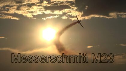 fantastic sunset flight Messerschmitt M23