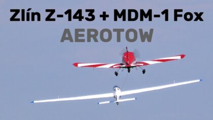 AEROTOW Zlín Z-143 + MDM-1 Fox | 4K | Airshow