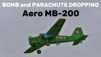 Aero MB-200 | BOMB and PARACHUTE DROPPING | 2m 2kg