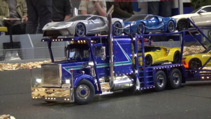 American RC Truck Special KENWORTH W900 Long Vehicle Car transporter
