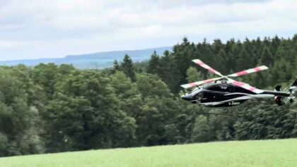 Big Bell 429 with strong Wind
