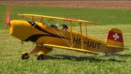 Bücker BU-131 with SMOKE-EFFECT Scale RC Airplane A.L.K Flightday 2017