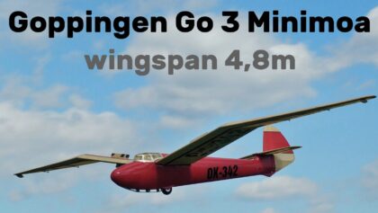 Go 3 Minimoa | 4,8m scale RC glider | 4K