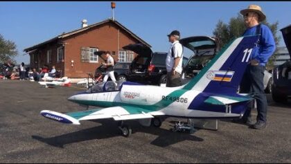 HUGE XXXL L-39 ALBATROS RC TURBINE MODEL JET FLIGHT WITH