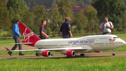 Incredible Virgin Atlantic 747 Boeing RC Turbine Model Scale Airliner