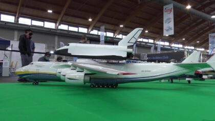 Indoor RC Exhibition Giant RC Scale Model Airplane and Helicopter