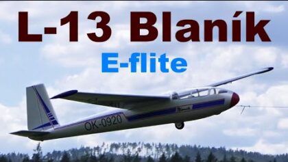 L-13 Blanik E-flite, scale RC glider, Letovicke politani 2020