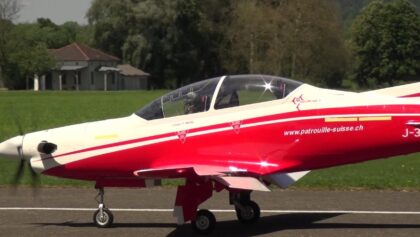Pilatus PC-21 RC Airplane Turbine Propeller Model Special Livery Patrouille