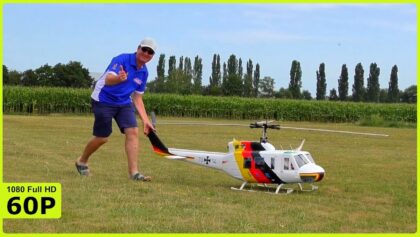 RAINER VETTER FLYING WITH HIS NEW TURBINE BELL UH-1D