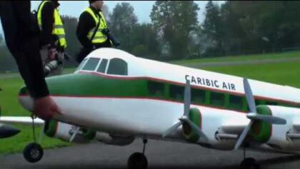 RC AIRPLANE CARIBIEN AIR 4X GASOLINE ENGINE AIRLINER MODEL FLIGHT