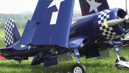 Realistic Sounding RC Warbird Corsair F4U with a Radial Engine
