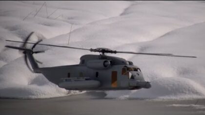 Sikorsky CH-53 Sea Stallion R/C Modell Helicopter–YouTube Switzerland Snow Scenery