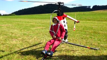 Special RC Helicopter styled after a single-rotor system