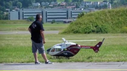 Swiss Heli Challenge Giant RC Scale Turbine Helicopter Children Hospital