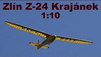 Zlin Z-24 Krajanek, mini scale (1:10) RC glider, 2020